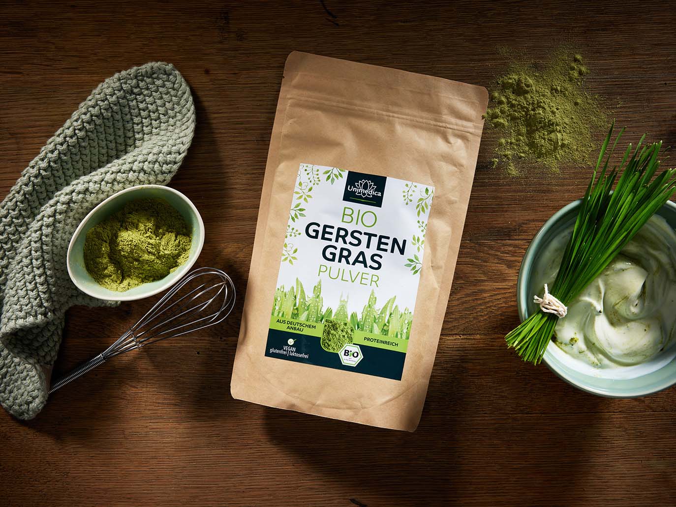 Organic Barley Grass Powder - 250 g - from Germany - by Unimedica